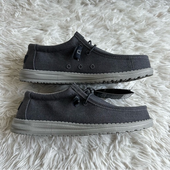 Hey Dude Mens Wally Oceano Gray Loafers New In Box Size 8 - Picture 4 of 7